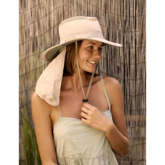 Conner Handmade Sun Shield Recycled Boater Hat Medium Beige Unisex Packable main image 12